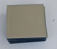 Lot de 12 sous-tasses en miroir biseauté – carreaux élégants