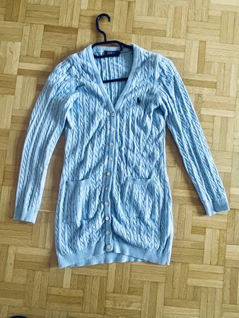 Ralph Lauren Damen Schuhe Strickjacke Hellblau Gr. M  Neu