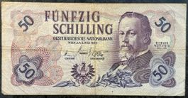 50 Schilling Banknote von 1962 - Sammlerstück Rarität