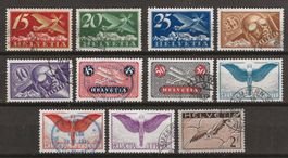 1923-30 : Serie Flugpost Nr. F3 - F13 : KP 710.--