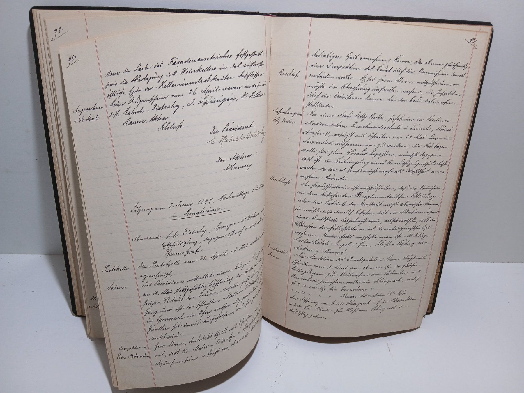 Libri: Armenbad Rheinfelden Protokoll 1895- 1897 – Usato da Schwendibach venduto da achat01 7