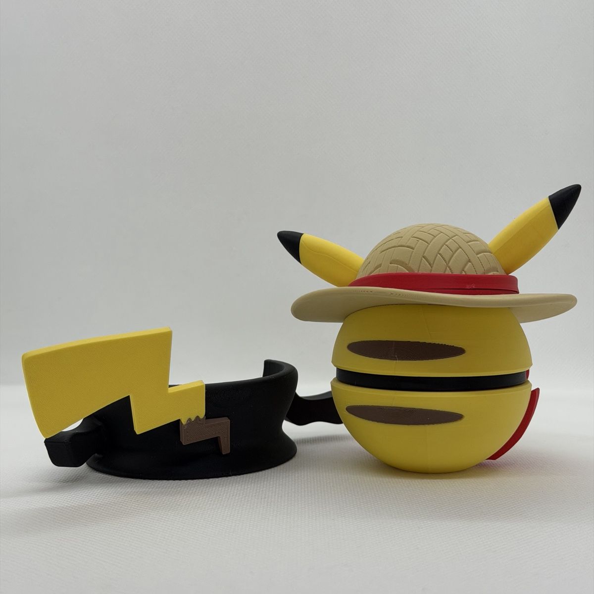 Luffy x Pikachu Pokeball Clicker – 3D Druck Anime Kollab (Neu und ...