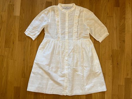 MIAKI - Weisses Sommerkleid mit Rüschen Grösse M - NEU