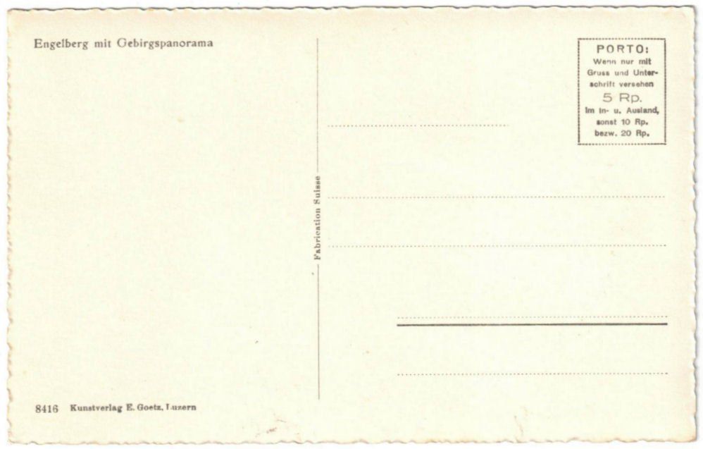 Cartoline postali: Engelberg - Liftplan Variante – Usato da Binningen venduto da Mountainrider 1
