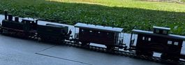 Märklin Dampflok mit Tender und 2 Wagen Spur I  Metall
