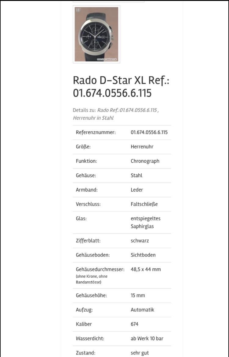 Rado Orologi: Rado Limited Edition – Usato da Winterthur venduto da UU10 3