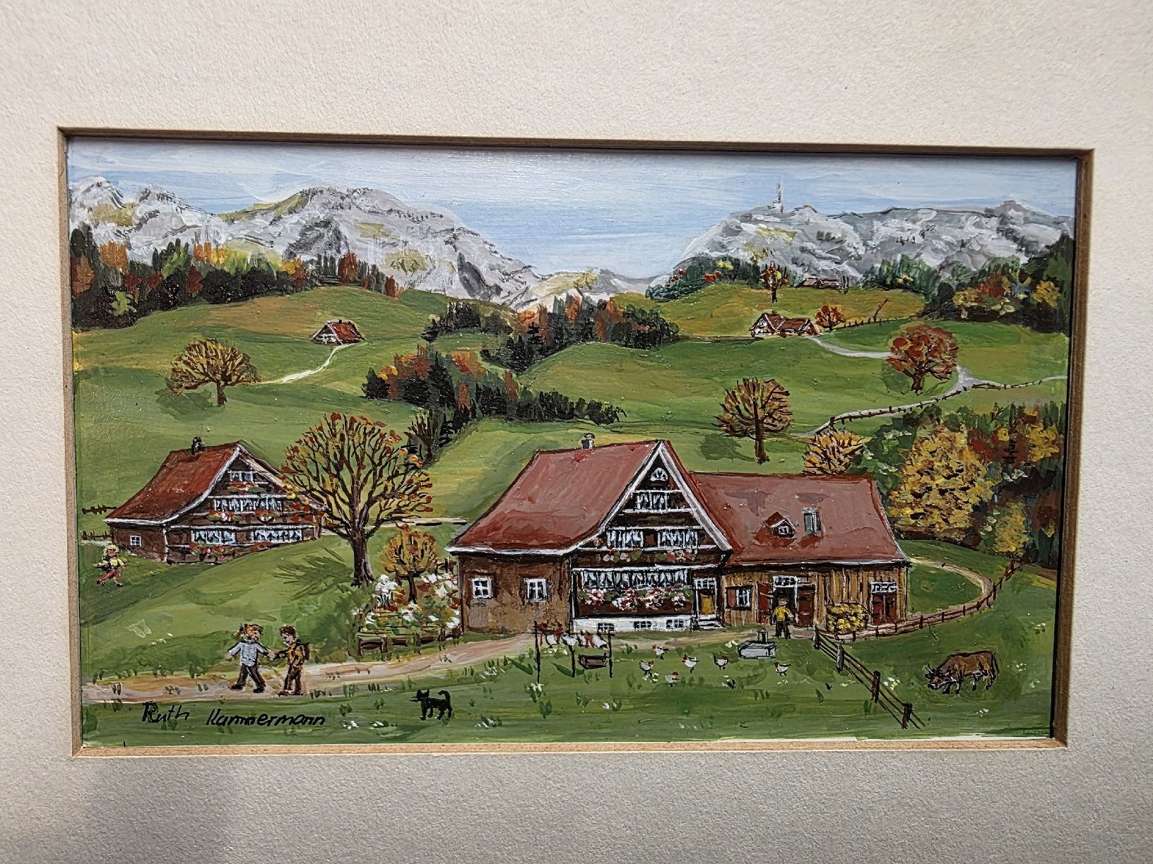 Dipinti: Original Gemälde, Ruth Hammermann, Säntis Appenzel Bild – Usato da Wolfertswil venduto da Antiko 1