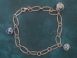 Armkette Sterlingsilber Murano Glasperlen