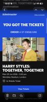 Harry Styles Ticket, GA Front North Standing, 29.06, London