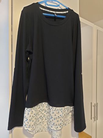 Damen Pullover Chicoree Blumenmuster Grösse L
