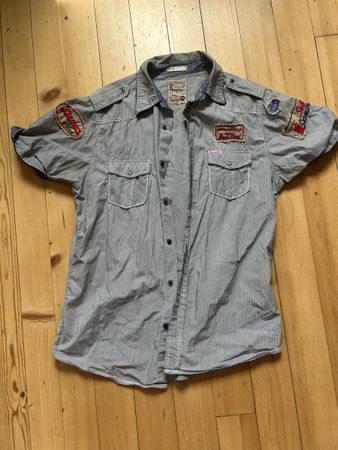Chemise Springfield rayée homme, taille M/L 