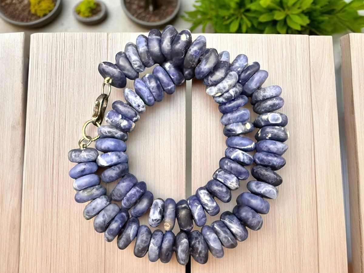 Catenine: Blaue Sodalit-Halskette, Vintage – Usato da Lamone venduto da LaCantinaMagica 5