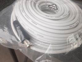 Koaxialkabel RG59/U weiss 75 Ohm neu in Verpackung