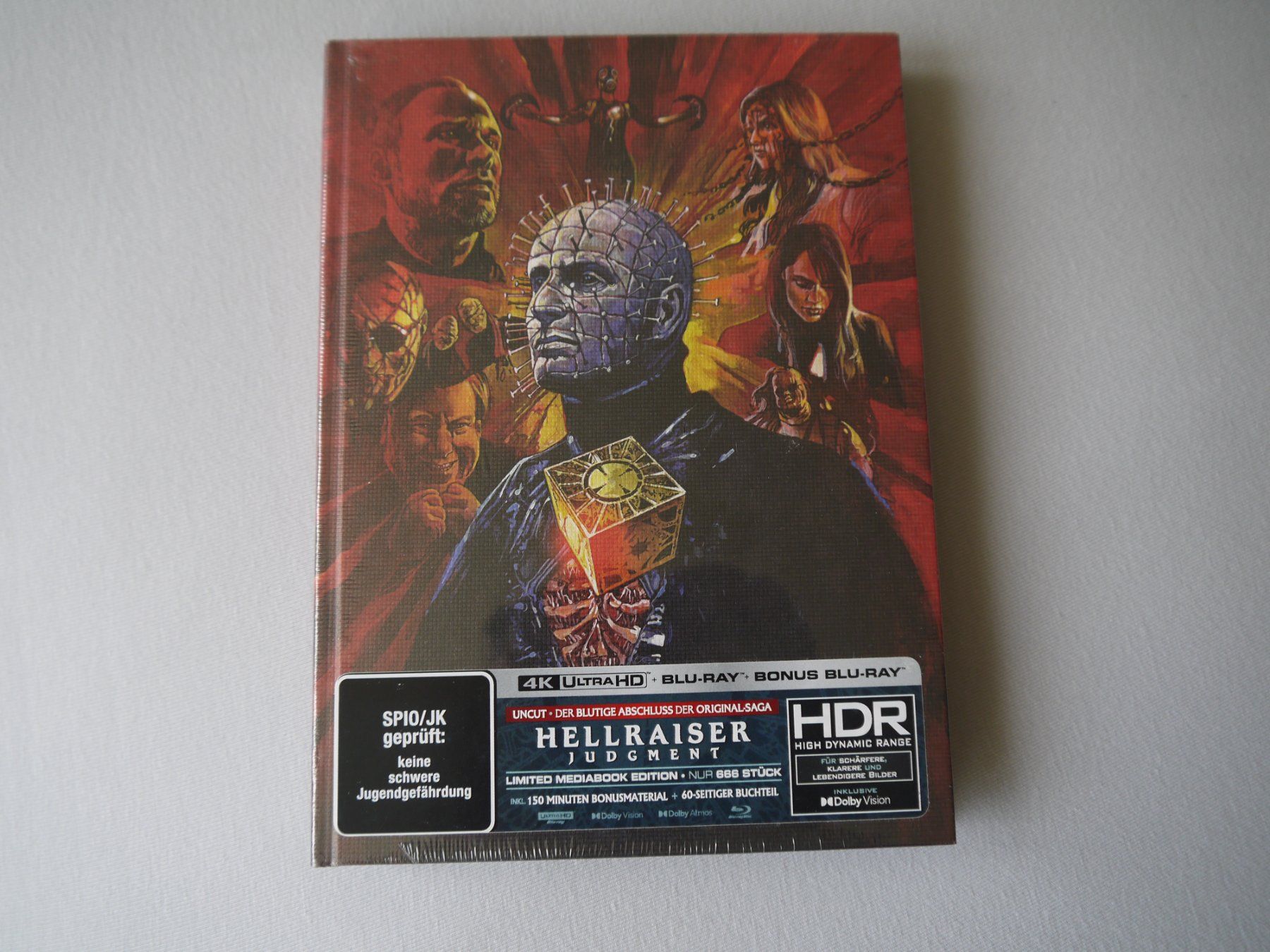 Tous les DVDs: HELLRAISER JUDGEMENT - 4K UHD+ Blu Ray - Mediabok - neu – Neuf avec emballage d'origine à Hagendorn par Blaf