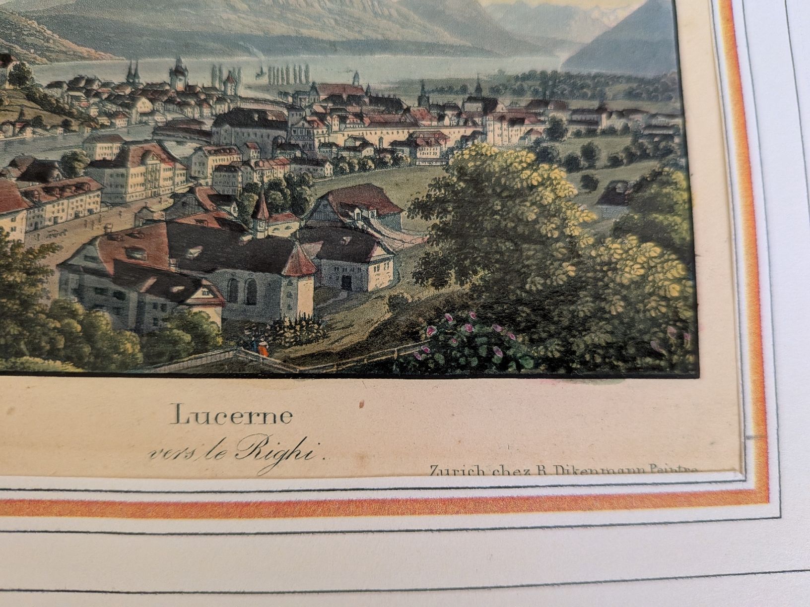 Stiche: Historische Ansicht von Luzern mit Rigi – Gebraucht aus Emmen von Luzs 2