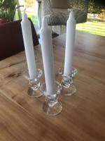 3er Set Kerzenständer aus Glas für Stabkerzen