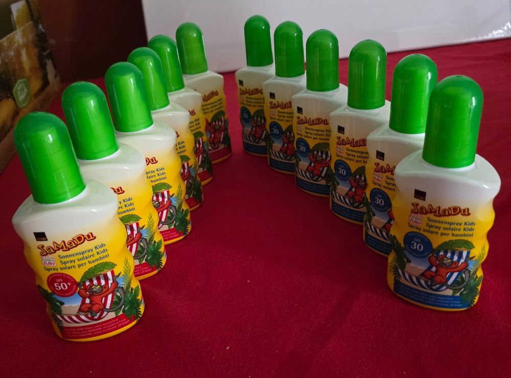 10 STÜCK JAMADU SUN SCHUTZ CREME FÜR KINDER F. 5X50+5X30 UVA (Neu und ...
