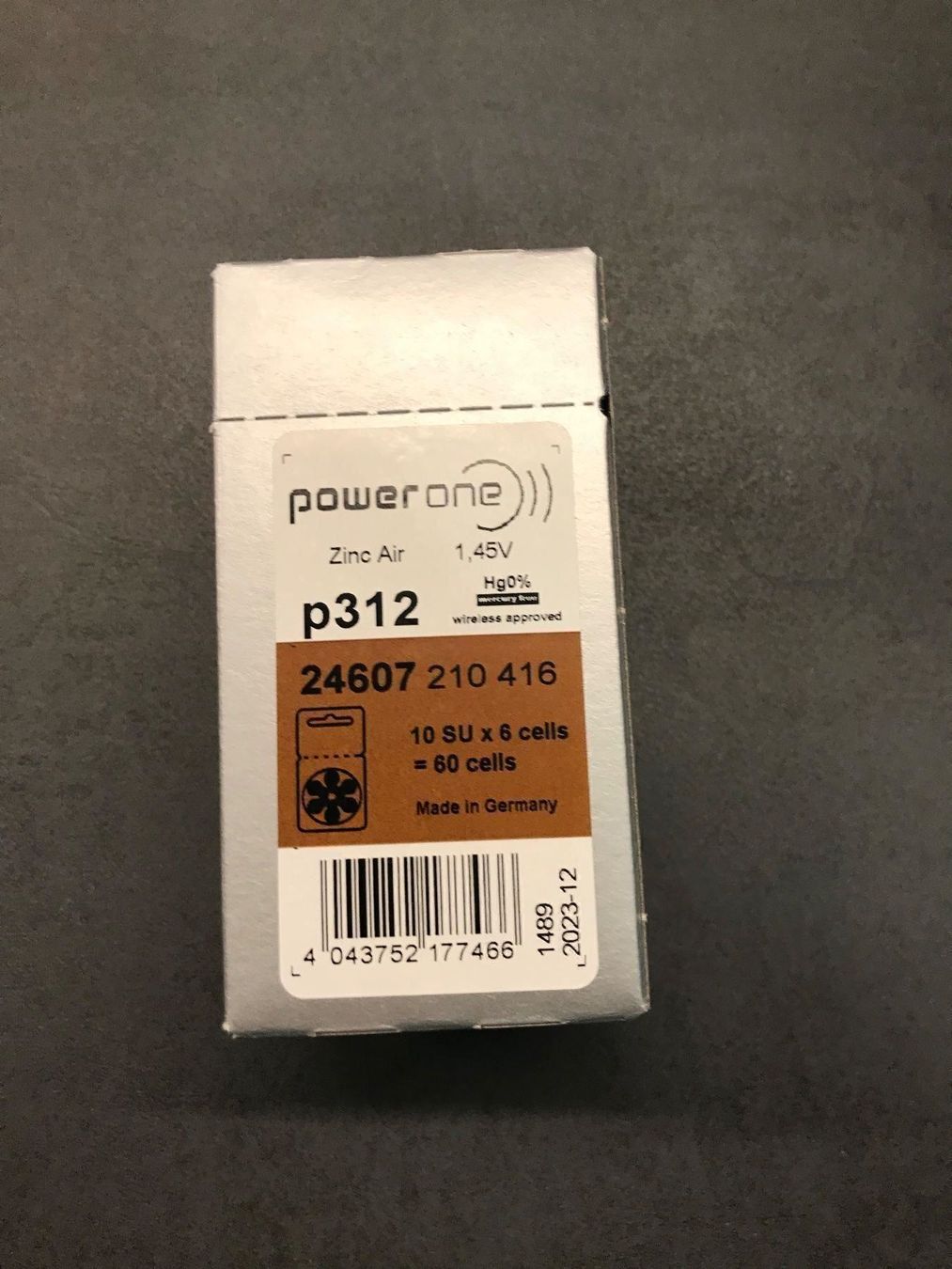 Caricatori & Batterie: Hörgerätebatterien PowerOne 312 – Nuovo e nell'imballaggio originale da Emmen venduto da III-II-I-meins 1