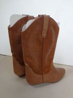 Damen Cowboystiefel Cognac Grösse 39 Neu