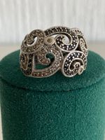 Bague argentée 925 vintage avec zircone, très bon état