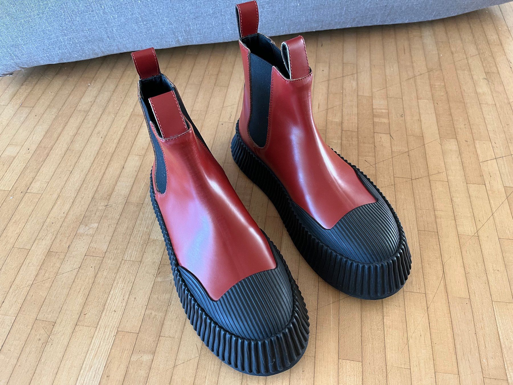Jil Sander Scarpe da donna: Jil Sander Ankle Boots, Rot, Gr. 39 – Usato da Zürich venduto da debokarina 1