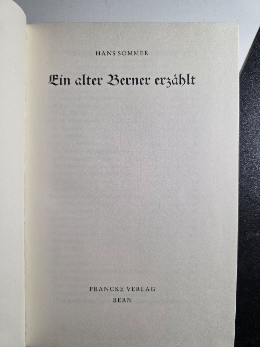 Libri: Hans Sommer - Ein alter Berner erzählt - 1983 – Usato da Walterswil BE venduto da Lonitti 6