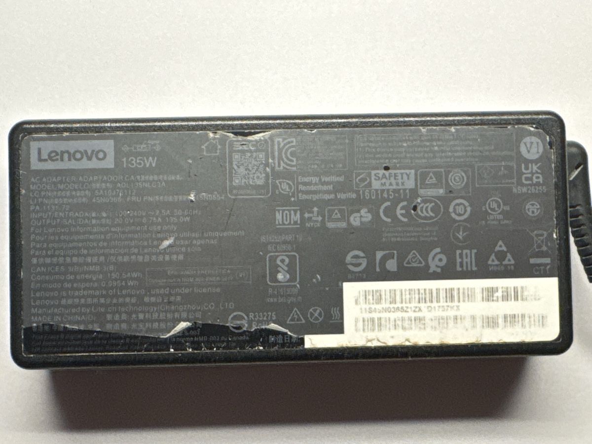 Lenovo Ladegerät: Lenovo Netzteil 135W – Gebraucht aus Winterthur von chr_6gmw 3