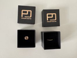 PHANTASYA zwei Finger-Ringe mit Stein und Kugeloptik