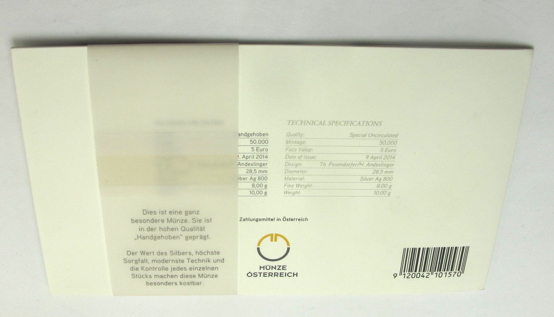 Tutti le monete: Münzenbrief – Nuovo e nell'imballaggio originale da Zürich venduto da Schmuckmarkt 1
