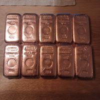 Geiger Feinkupfer Barren 10 Stück à 500 Gramm Total 5 kg