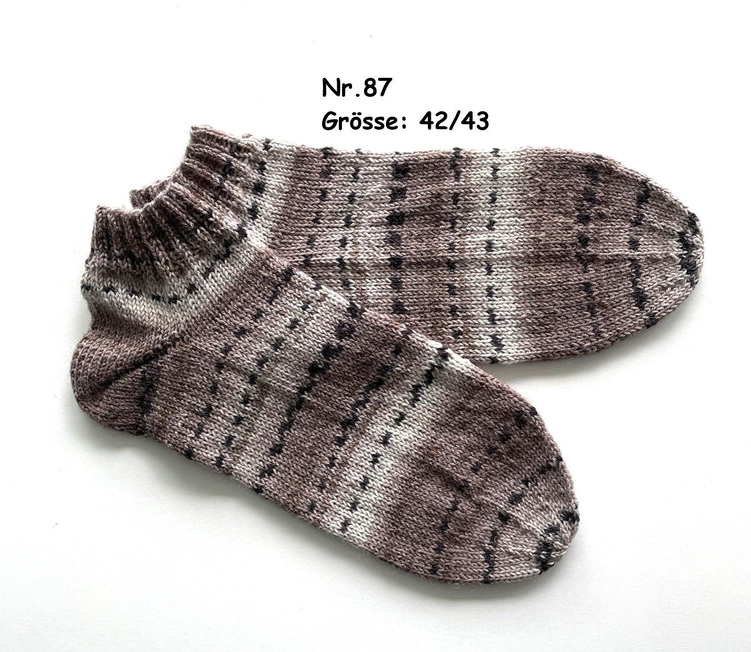 Calze: Sneaker - Socken handgestrickt  Gr.42/43  Nr.87 – Nuovo e nell'imballaggio originale da  venduto da