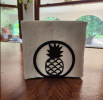 Ananas-Serviettenhalter aus Metall, schwarz, neu