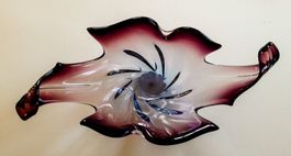 Murano ? plat verre Glas Schale 46 cm 2,7 kg vintage 50 60s'