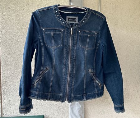 Jeans Jacke mit Glitzersteinchen