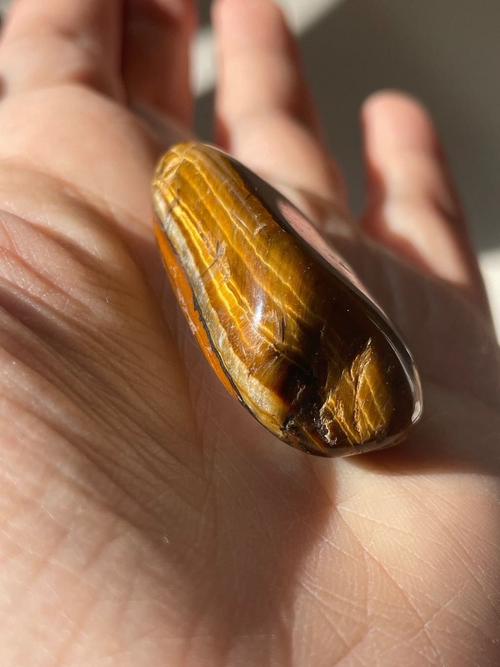 Minerali & Pietre curative: Tigerauge Handschmeichler – Nuovo e nell'imballaggio originale da Schiers venduto da sisikristall 1