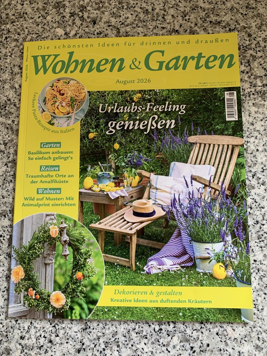 Riviste & Magazine: Wohnen&Garten August 2026 – Usato da Ellikon an der Thur venduto da Bali1999