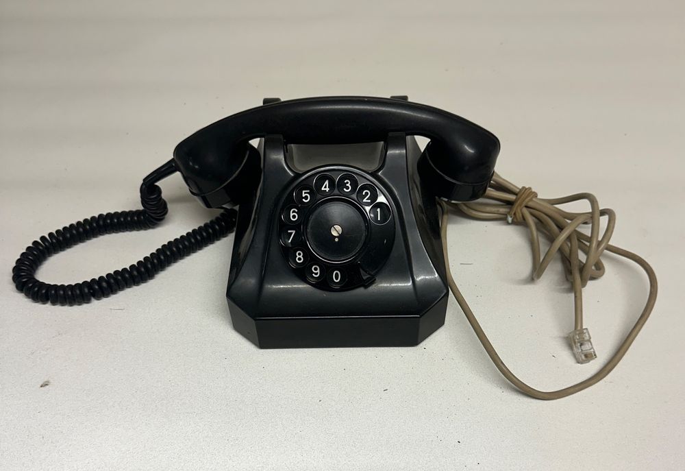 Schwarzes Bakelit Telefon, Retro Vintage 2