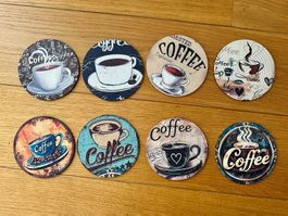 Set of 8 Vintage Coffee Coasters