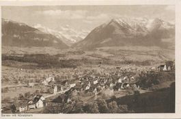 Sarnen OW Flug Aufn. Landenberg re. im Bild ca. 1920