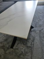Couchtisch mit Marmorplatte 120x60cm Neuwertig