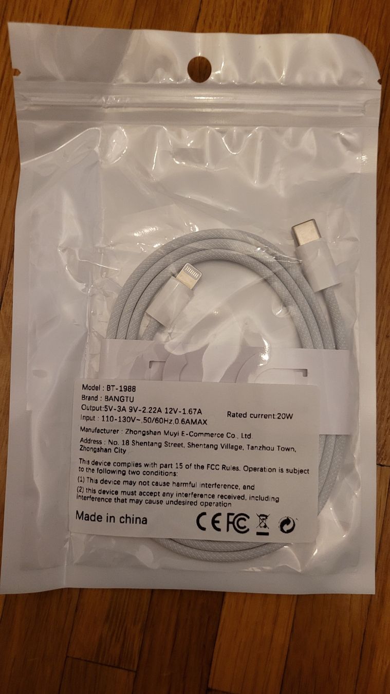 Kabel: Cable USB C to Lightning (pour iphone 5 à 14) – Neu und originalverpackt aus Gland von M_marc