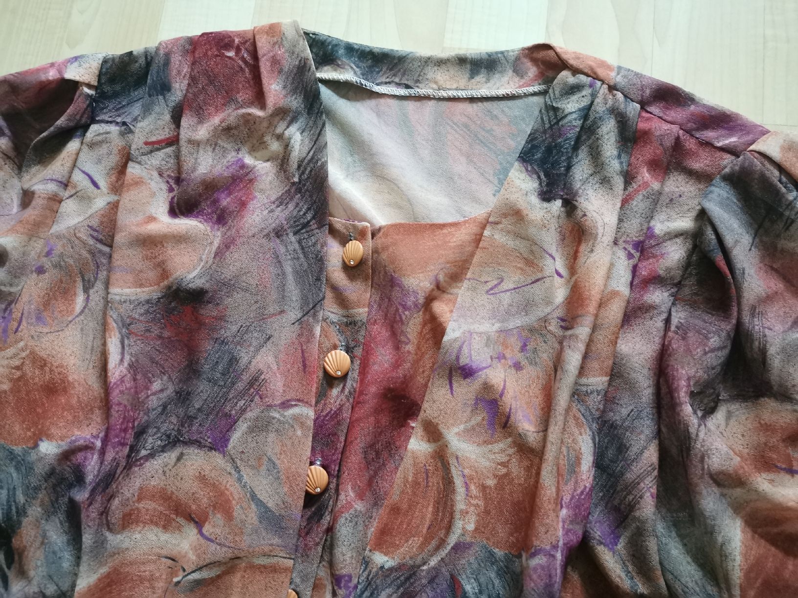 Kleider: Blumenmuster Vintage Kleid, ca. Grösse M – Gebraucht aus Zürich von Hibiskus3 4