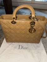 Lady Dior large Handtasche Original Lackleder
