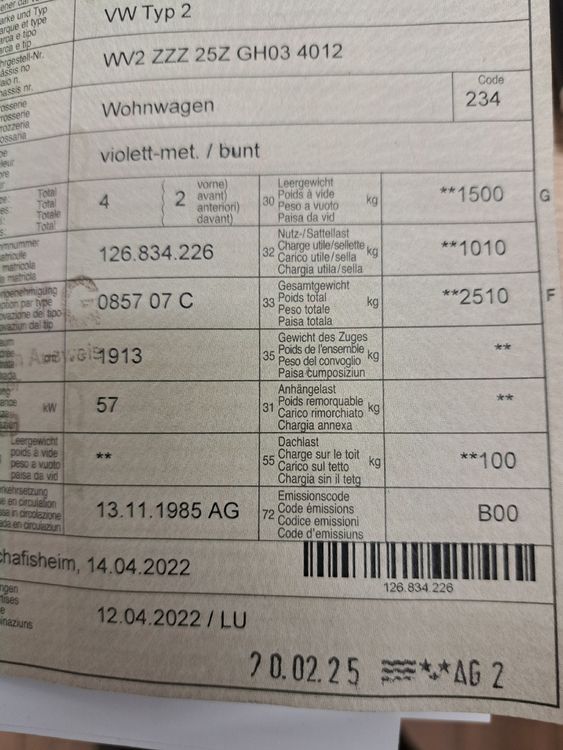 T2 Camper Benziner neu ab MFK   Eintausch wäre möglich 1