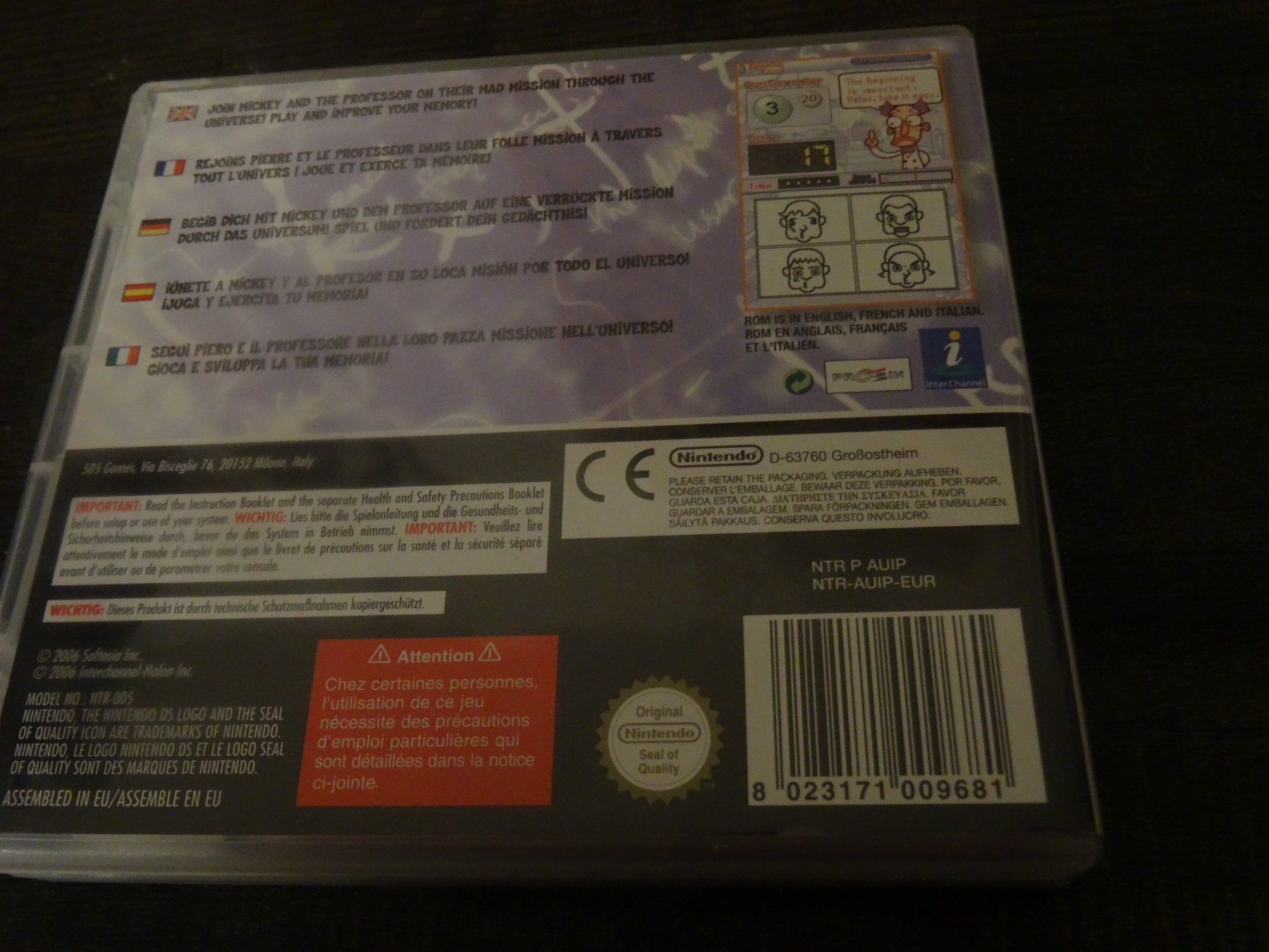 Nintendo Giochi: The Professor's Brain Trainer Memory DS – Usato da Olten venduto da Disc-Ausverkauf 2