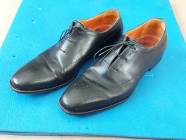 Santoni Buisness Herren Schuhe mit Ledersohle Gr.43 - 43½
