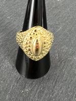 Schöner solider Ring im echten Gold hartvergoldet 18 mm