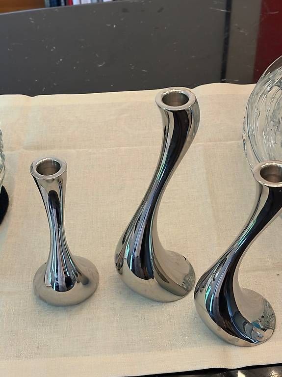 Kerzenständer: Georg Jensen Cobra Kerzenhalter 3er Set – Gebraucht aus Zürich von fau_6ptq