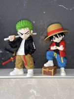 Coppia statuine Zoro 34cm e Monkey D.Luffy 31cm One Piece 