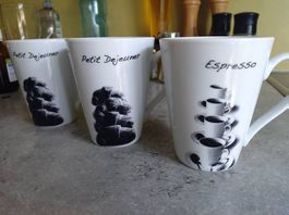 Tassen 3 Stück Frühstück